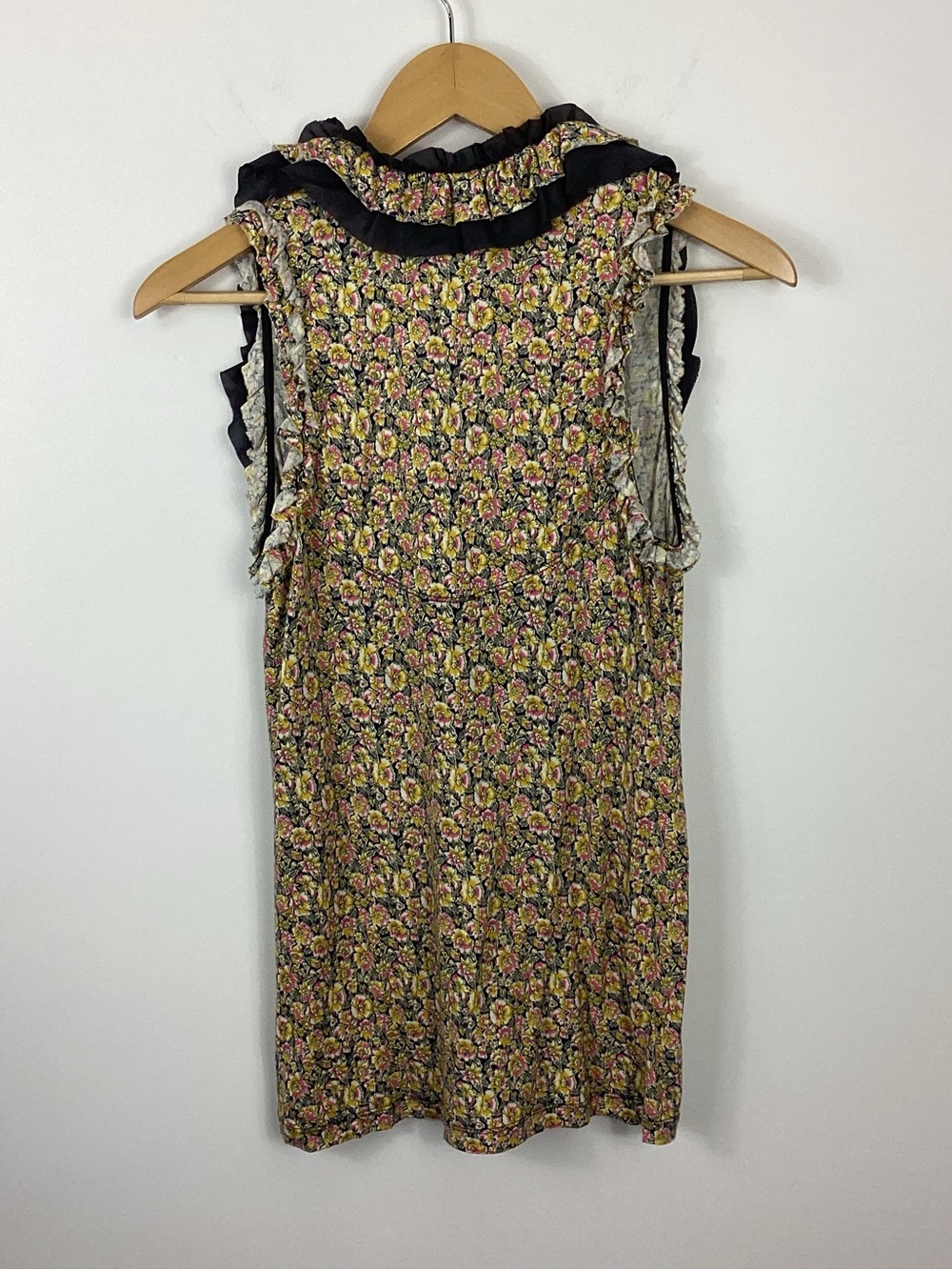 One September Floral Ruffle Tank Top Size Small - Picture 3 of 6